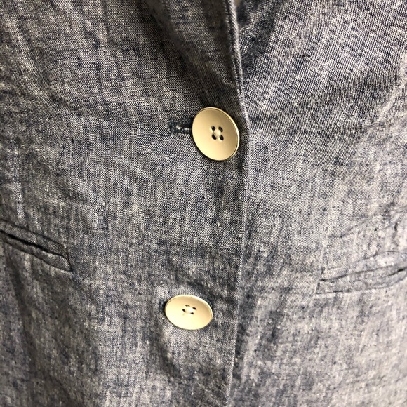 CARTONNIER Women’s Blue Linen Blazer - Picture 3 of 8